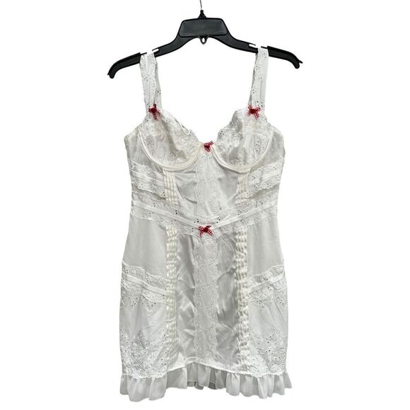 For Love & Lemons Martha White Corset Mini Slip Dress - Size M - NWT - Picture 3 of 5